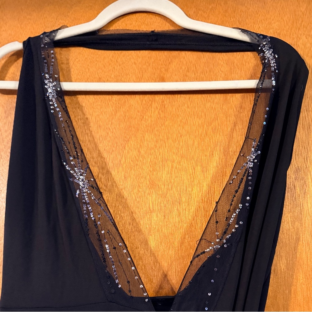 BCBGMaxAzria Black Sequin Backless Dress - Picture 2 of 5